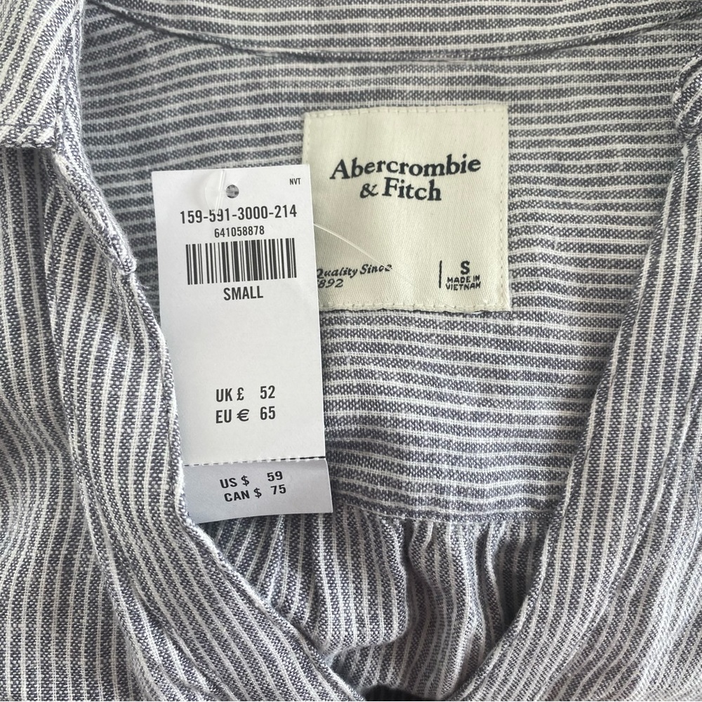 Abercrombie & Fitch Striped Short Sleeve Dress - Picture 3 of 4